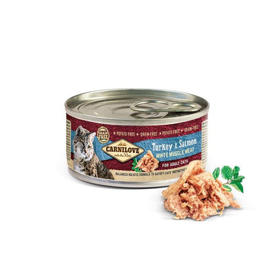 Pâtée Carnilove dinde et saumon pour chats adultes - alimentation humide savoureuse et équilibrée pour une santé optimale